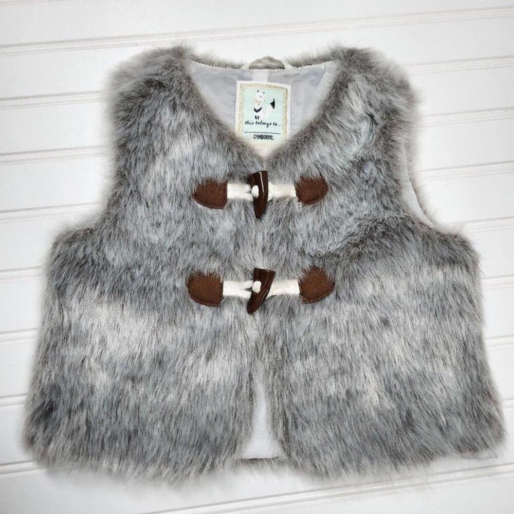 Adorable Kids' Faux Fur Vest with Toggle Closures